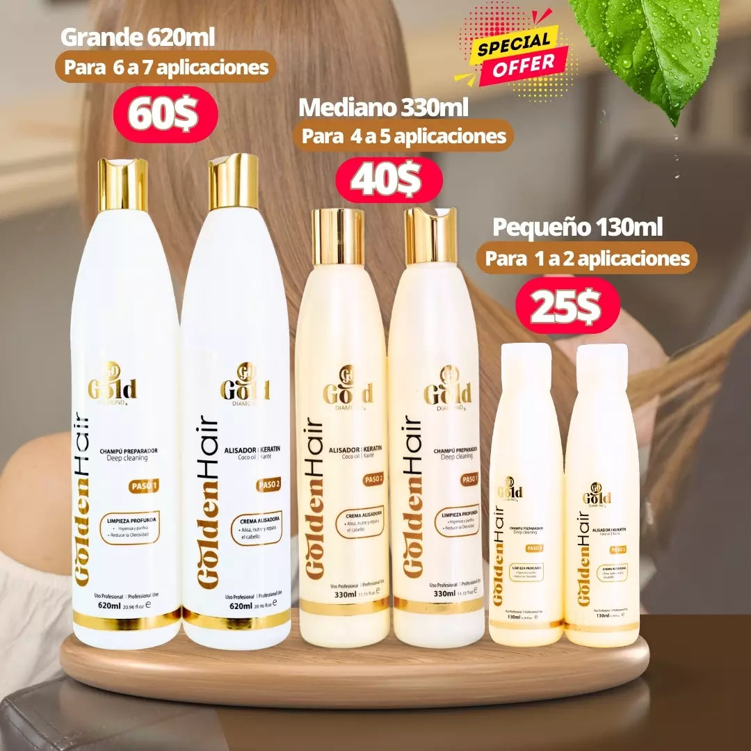 Kit Alisado | Keratin GoldenHair | Sin formol